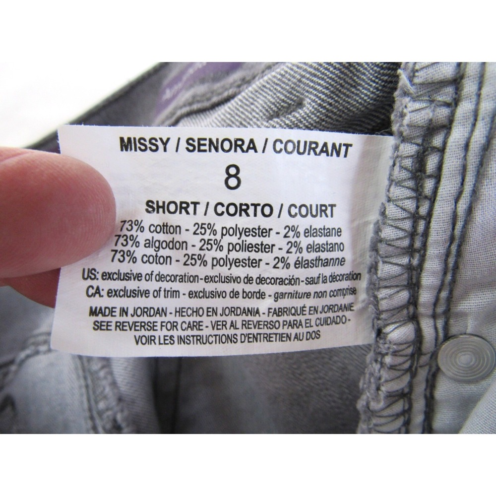 Gloria Vanderbilt Jeans Gray Amanda Straight Women's Size 8 Short - Picture 6 of 8